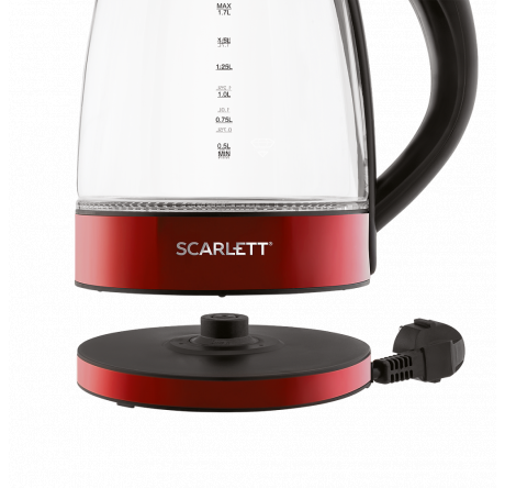 Чайник Scarlett SC-EK27G99 красный  Scarlett - pestovo-experts.ru – фото 1