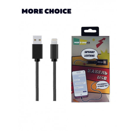 More choice K31i USB 2.1A для Apple 8-pin  быстрый ампер 1м золотой Дата-кабель  MORE CHOICE - pestovo-experts.ru – фото 1