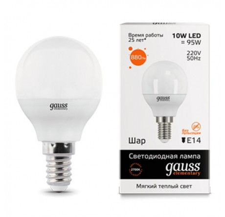 GAUSS LED ELEMENTARY CANDLE 10W GAUSS - pestovo-experts.ru – фото 1