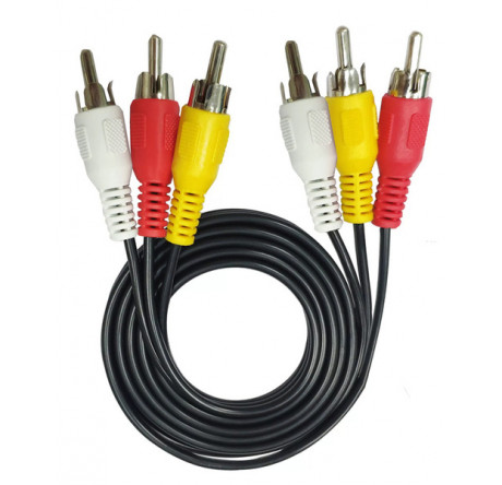 Lumax DC2130 Кабель 3RCA-3RCA 3 м (черн.) Кабель  LUMAX - pestovo-experts.ru – фото 1