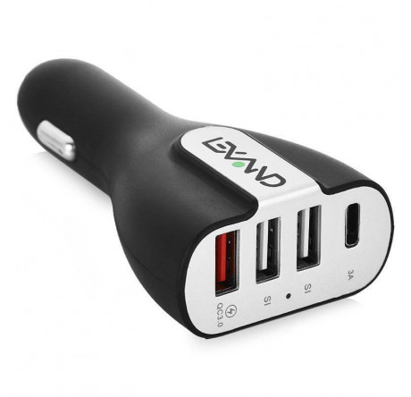 Lexand USB LP-4C (черный) азу с четырьмя портами  Автомобильное зарядное устройство  LEXAND - pestovo-experts.ru – фото 1