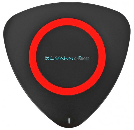 Qumann QWC-01 Wireless Delta Qi Charger Black/Red ring 50511 Беспроводное зарядное устройство  QUMANN - pestovo-experts.ru – фото 1