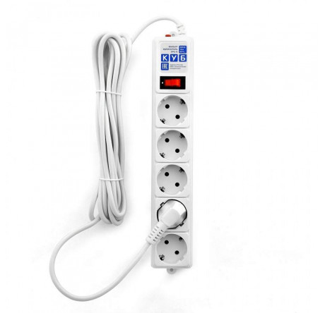 Сетевой фильтр Power Cube SPG-B-15-WHITE 5,0 м 5 розеток белый 1 Power Cube - pestovo-experts.ru – фото 1