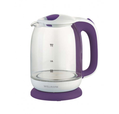 Чайник Willmark WEK-1704G  белый/фиолетовый WILLMARK - pestovo-experts.ru – фото 1