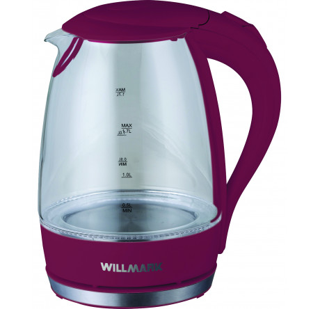 Чайник Willmark WEK-1708G бордовый WILLMARK - pestovo-experts.ru – фото 1