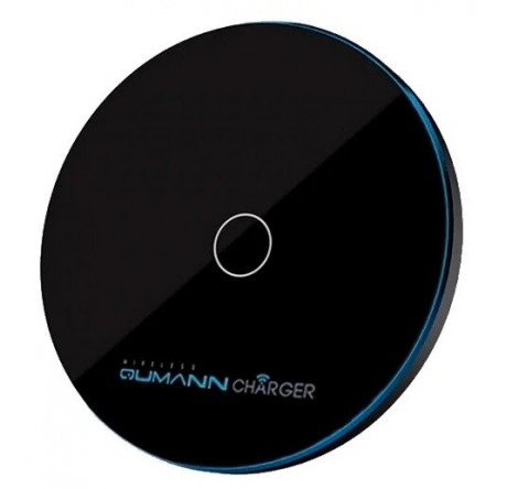 Qumann QWC-02 Wireless Disc Qi Fast Charger Black 50520 Беспроводное зарядное устройство  QUMANN - pestovo-experts.ru – фото 1