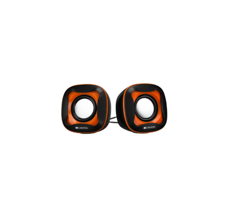 Canyon USB 2.0 Speaker black +orange 021C 2*3W 4 Ohm ABS 1.2m cable with USB2.0 & 3.5mm audi Колонки CANYON - pestovo-experts.ru – фото 1