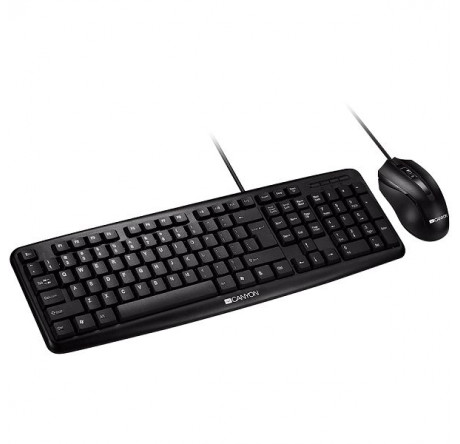Canyon C8CNECSE USB standard KB water resistant RU layout bundle with optical 3D wired mice Комплект CANYON - pestovo-experts.ru – фото 1