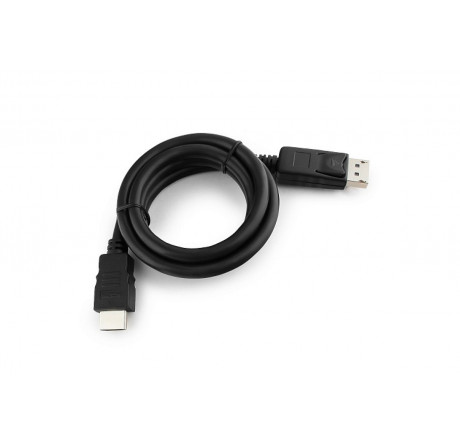 Cablexpert CC-DP-HDMI-1M DisplayPort->HDMI 1м, 20M/19M, черный, экран, пакет Кабель  CABLEXPERT - pestovo-experts.ru – фото 1
