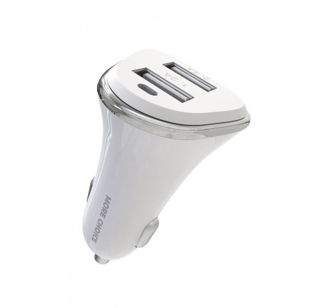 More Choice AC22 2USB 2.4A  белый Автомобильное зарядное устройство  MORE CHOICE - pestovo-experts.ru – фото 1