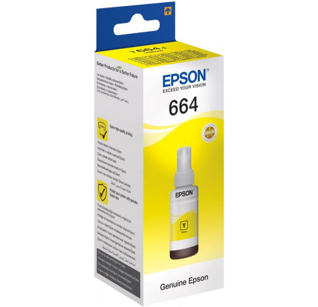 Epson Yellow для L100 70ml желтый C13T66444A Картридж  Epson - pestovo-experts.ru – фото 1