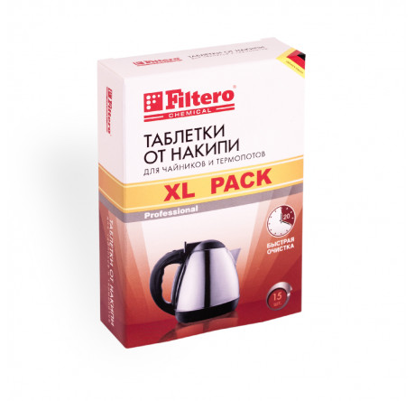 Таблетки от накипи д/чайников Filtero XL Pack, арт 609 Filtero - pestovo-experts.ru – фото 2