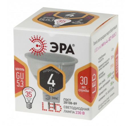 LED MR16-4W-827-GU5.3 ЭРА ЭРА - pestovo-experts.ru – фото 1