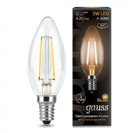 GAUSS LED FILAMENT CANDLE OPAL E14 GAUSS - pestovo-experts.ru – фото 1