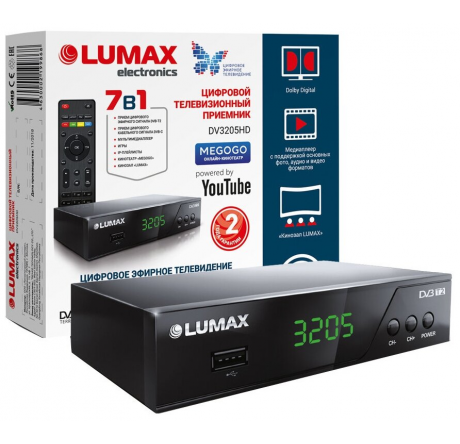 Lumax DVB-T2 DV3205HD Цифровой телевизионный приемник Тюнер  LUMAX - pestovo-experts.ru – фото 1