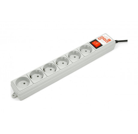 Сетевой фильтр Power Cube 3,0 м 6 розеток (серый) 10А/2,2кВт SPG Power Cube - pestovo-experts.ru – фото 1