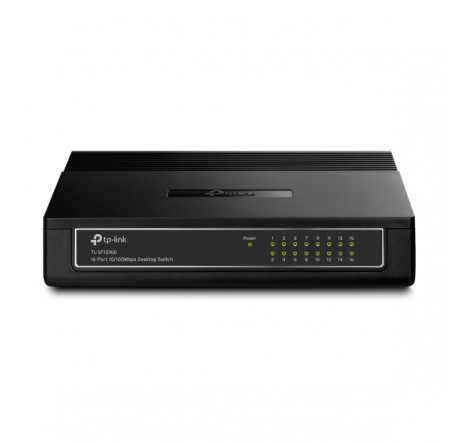TP-Link 16-портовый 10/100 Мбит/с коммутатор, 16 портов RJ45 10/100 Мбит/с, 1U 13-дюймовы Коммутатор Tp-link - pestovo-experts.ru – фото 1