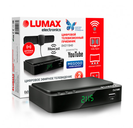 Lumax DVB-T2 DV2115HD Цифровой телевизионный приемник Тюнер  LUMAX - pestovo-experts.ru – фото 1