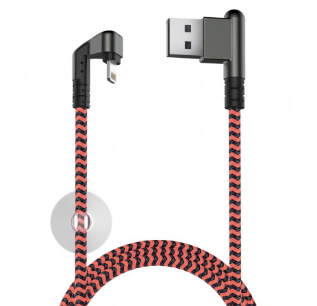 Olmio X-Game Neo USB 2.0 - Lightning, 1.2м, 2.1A, игровой, угловой USB A 038905 Кабель  OLMIO - pestovo-experts.ru – фото 1